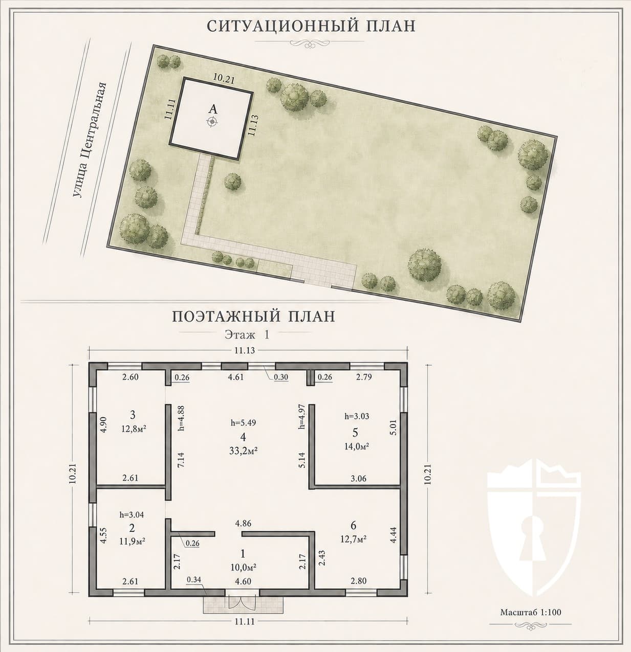 Дом 94,6 м², Замошье, Центральная